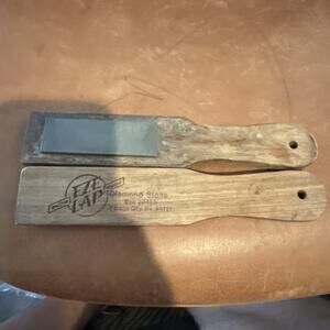 Eze Lap Sharpening Stone Diamond Stone Wood Base Lot Carson City & Westminster!